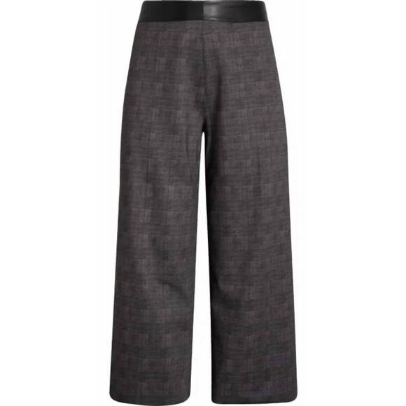 NEW LYSSE denver wide leg pants in charcoal glen plaid - Picture 5 of 5